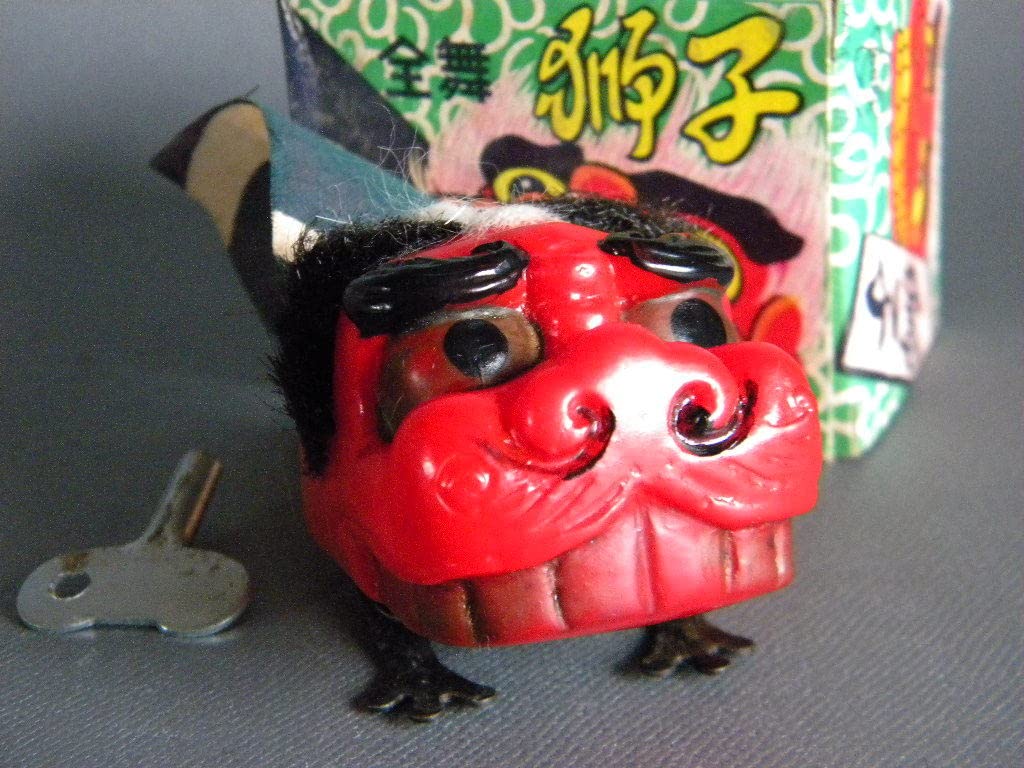 Amazon.co.jp: 当時物 昭和40年代 獅子舞 ソフビ/ブリキ 作動