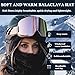 Balaclava Skiing and Cycling Black Face Mask, Men's and Women's Winter Hat, Women's Skiing Suit Warm Collar, Cold Weather Sports Street Fashion Outdoor Clothing, Wool Warm Scarf Hood