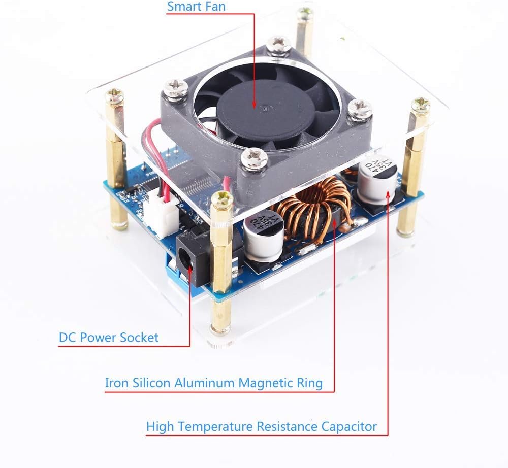 Bеѕt Dеаl 60W 6A Adjustable Buck-Boost Voltage Regulator with Cooling Fan, PEMENOL DC to DC Power Supply Module, LCD Display LED Constant Current Drive Module Support Solar Charging