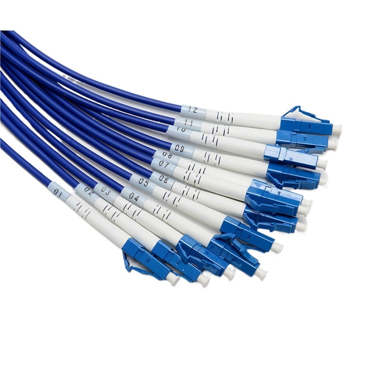 Ponticello corazzato SC 12 Core Blu 1-40m in Fibra Ottica for Esterni(15m 1pc LC-LC)