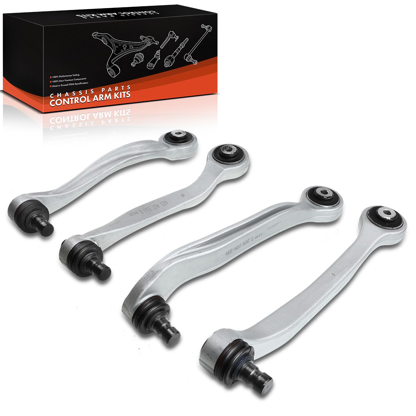 Frankberg 4x Querlenker Satz Vorderachse Links Rechts Kompatibel mit A6 4F2 A6 Avant 4F5 A8 4E2 4E8 P.h.a.e.t.o.n 3D1 3D2 3D3 3D4 3D6 3D7 3D8 3D9 Replace# 4E0407509K