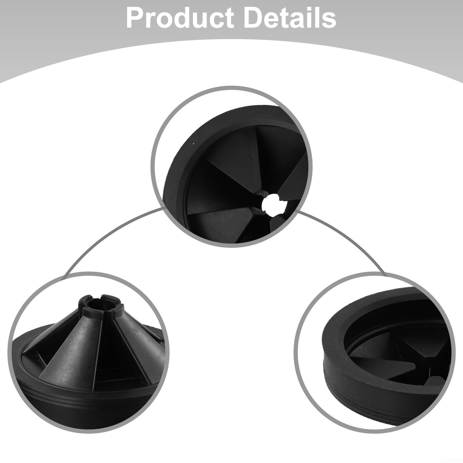 Smart For Insinkerator - Confezione da 2 deflettori paraspruzzi per lo smaltimento dei rifiuti, collare silenzioso, gomma NBR, riducono il rumore