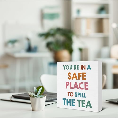 Miniatura 4 de Decoración de oficina de terapeuta, decoración de oficina de consejero, letrero de escritorio de salud mental, letrero de escritorio con texto en