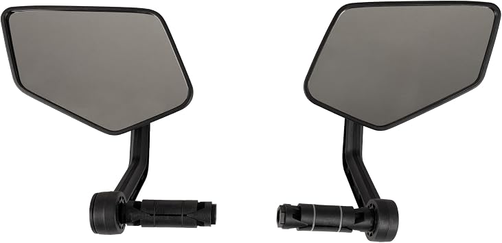 Buzz Bike Rearview Mirror Set with 360 Adjustable Bar-End Mount | 360 Rotation, Bar-End Mount, Clear Glass Mirrors, Reflective Accents, Easy Installation, Cerana/Cerana T Compatible