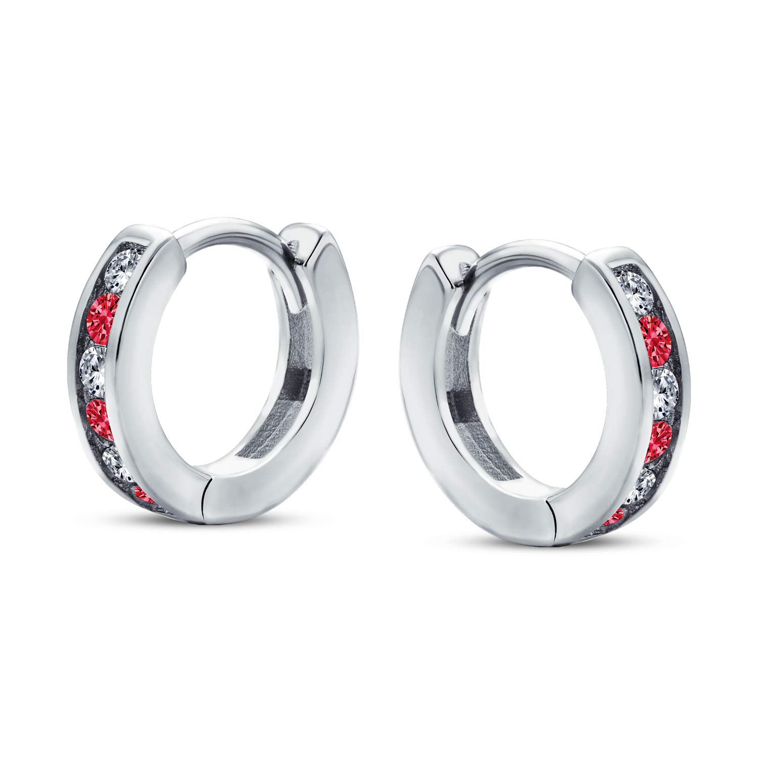 Orecchini A Cerchio Piccoli E Delicati Con Canale Di CZ Per Donne E Adolescenti In Argento Sterling Placcato Oro Rosa Più Colori Disponibili