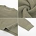 PJ PAUL JONES Sweaters for Men Crewneck Cable Knit Waffle Textured Pullover Sweater Men Green