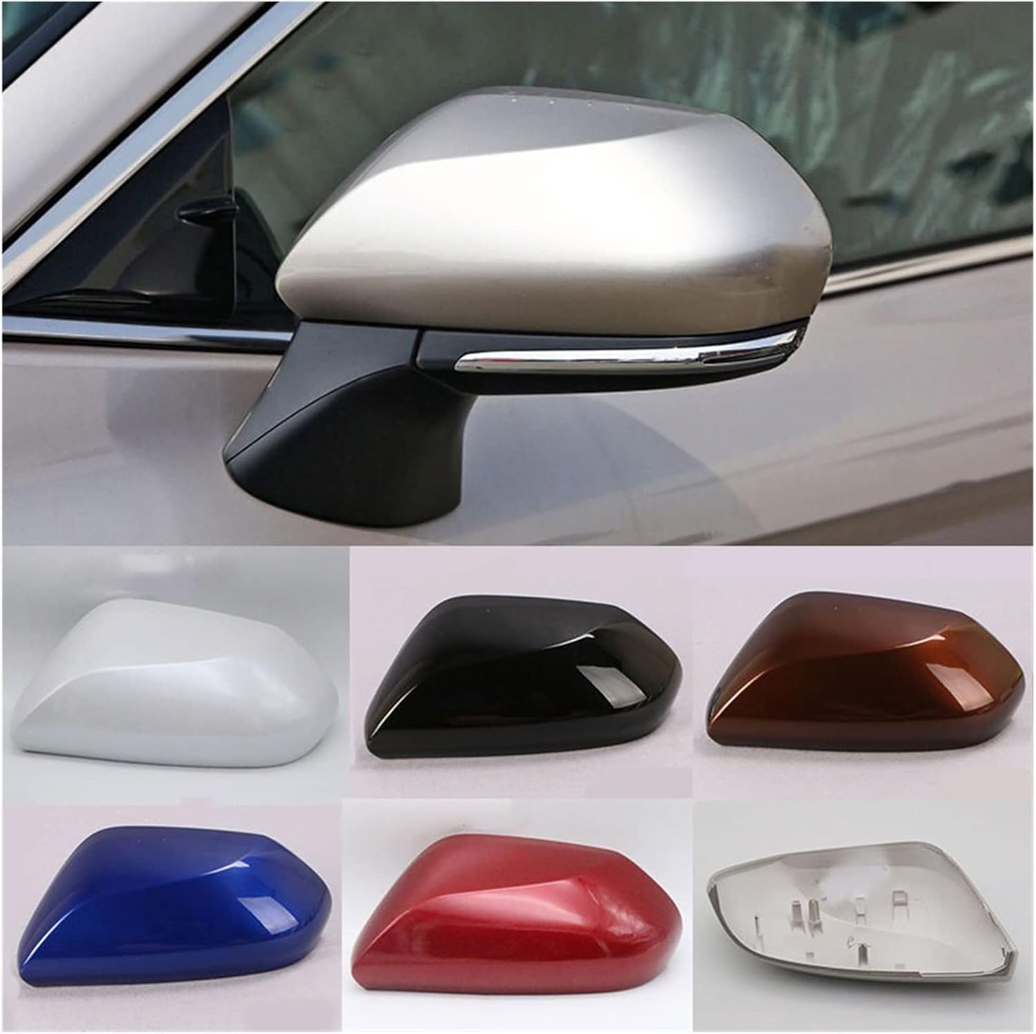 Compatible with Camry 2018 2019 Auto Wing Door Side Mirror Cover Cap Outside Rear View Mirror Housing Case Shell (Color : Pearl White Right)