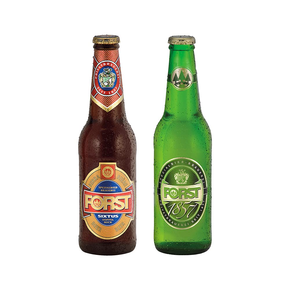 FORST Set 24 Bottiglie da 33 cl Degustazione Birra Forst Sixtus e 1857 Italiana Luppolo Malto Artigianale, Birra Forst 24 Bottiglie - 7,92 Litri