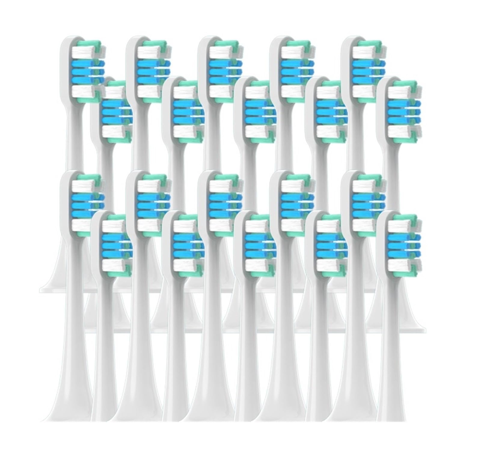 Cabezales de repuesto for cepillos dientes eléctricos, compatibles con T300/T500/T700, 20/50 Uds(50WhiteGreenBlue)