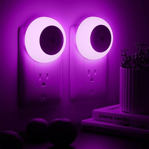 Miniatura 12 de Luces nocturnas enchufables a la pared, luz nocturna, sensor de atardecer a amanecer, luz nocturna LED blanca de 0.5 W, paquete de 2 luces nocturnas