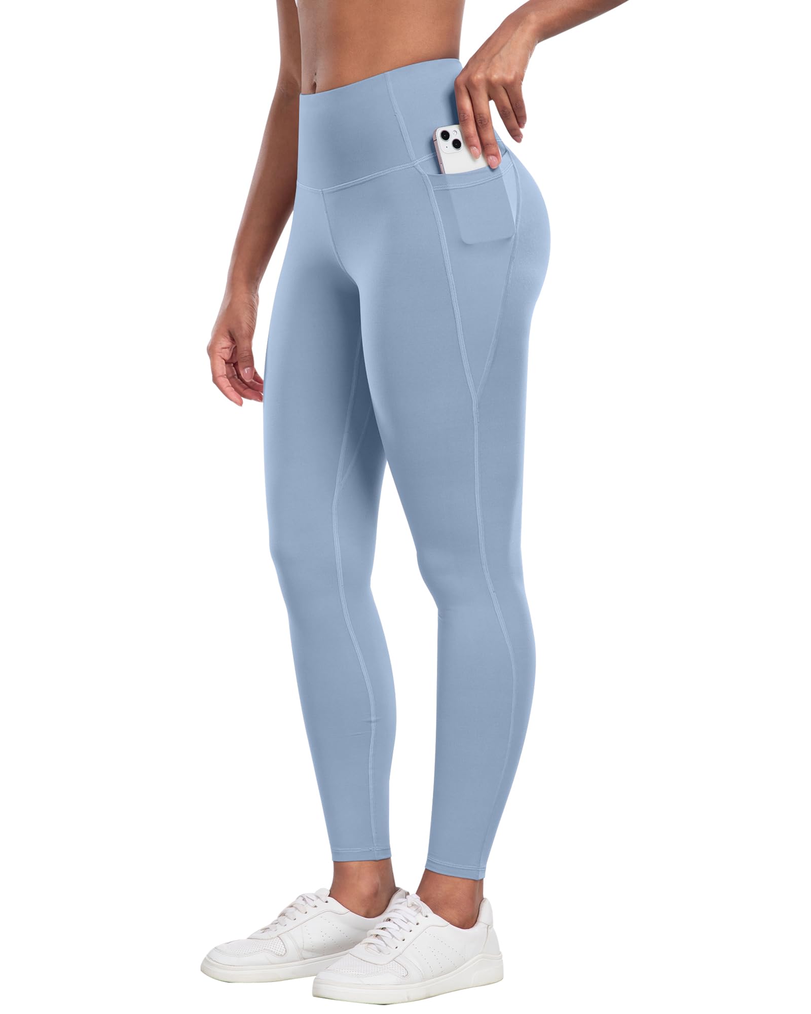 CHRLEISURE Leggings with Pockets for Women - Tummy Control High Waisted Soft Workout Yoga Pants