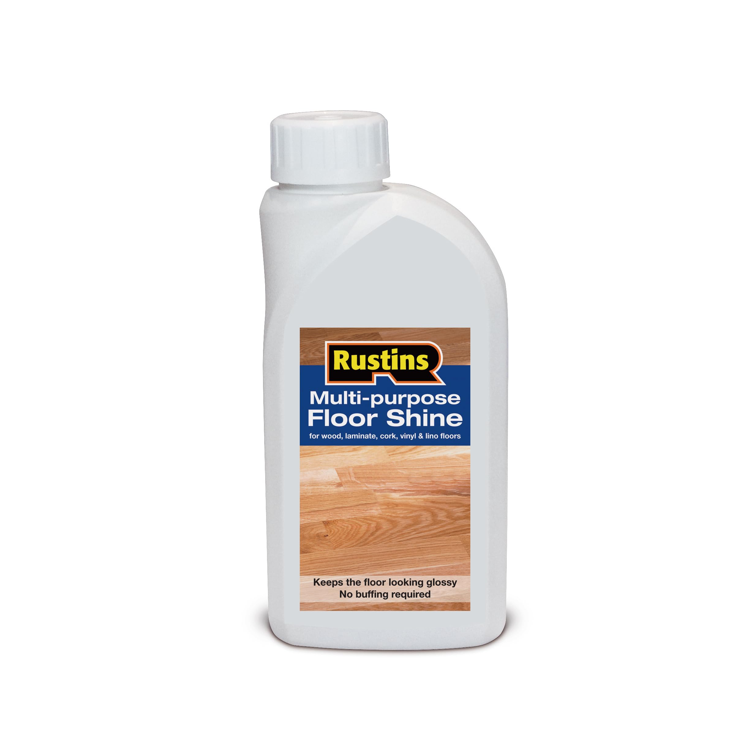Rustins Multi-Purpose Floor Shine 1L - Quick-Drying, Low Odour Gloss For Cork, Vinyl & Linoleum Floors, Long-Lasting Shine
