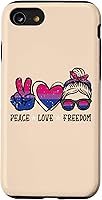 Vista 13 de Funda para iPhone 14 Pro Max Peace Love Freedom Bisexual Girl Bi Pride Flag LGBTQ