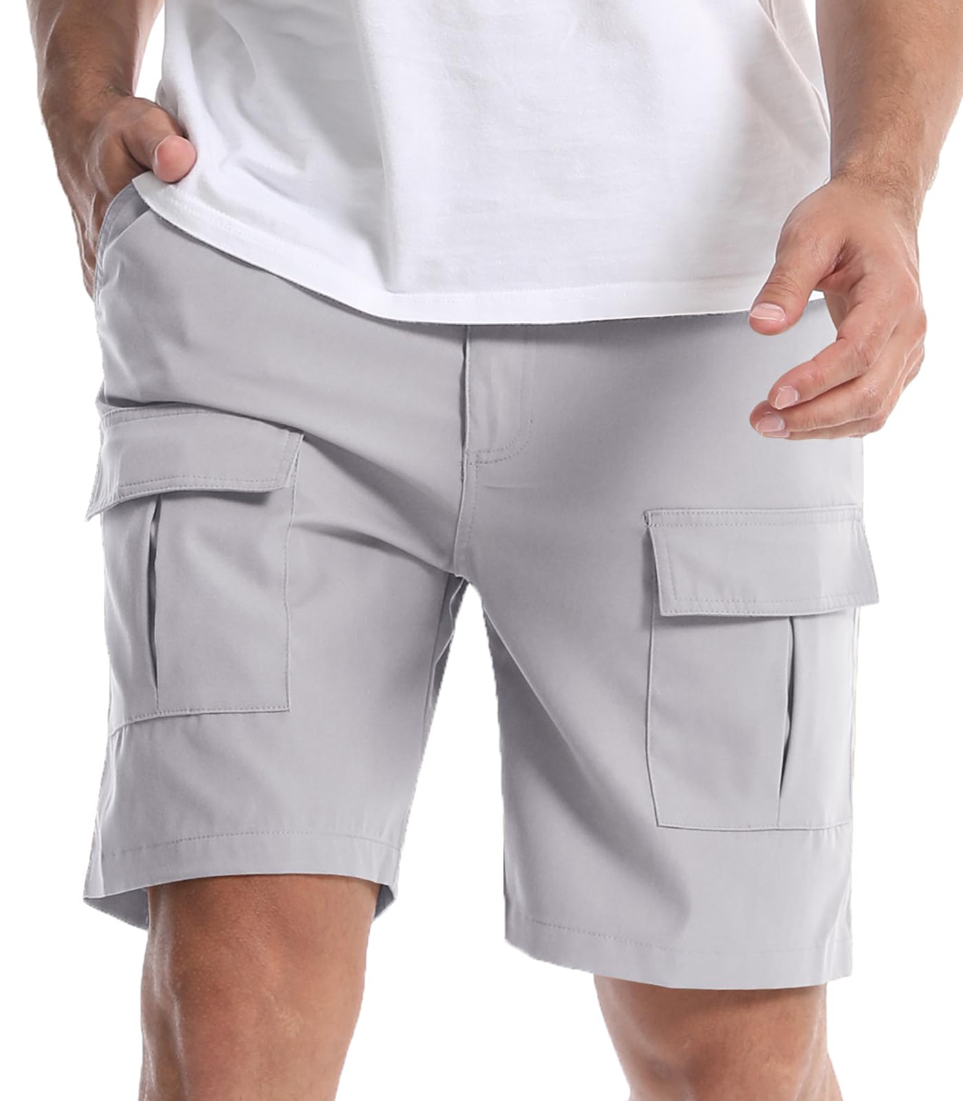Suwangi Pantaloncini Uomo Cargo Corti Bermuda Chino Shorts Estivi Casual Pantaloncini Corti con 6 Tasche