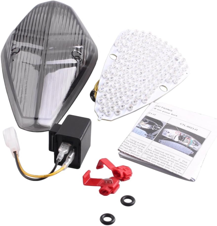 Newsmarts Motorcycle Clear Lens Tail Light Brake Turn Signal Lights For 1996-2013 For Yamaha Royal Star XVZ1300, 1998-2010 For Yamaha V-Star 650 XVS650 Classic