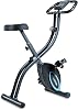 UMAY Exercise Bikes for Home Use, Folding Exercise Bike with 8-Level Adjustable Magnetic Resistance, Stationary Bike Indoor Cycling Cardio with Phone Holder,120kg LONTEK, Grey&Black,102