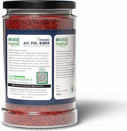 Ecology Market Organic Gluten-Free Jar Chili Pepper Bitter 80 gr