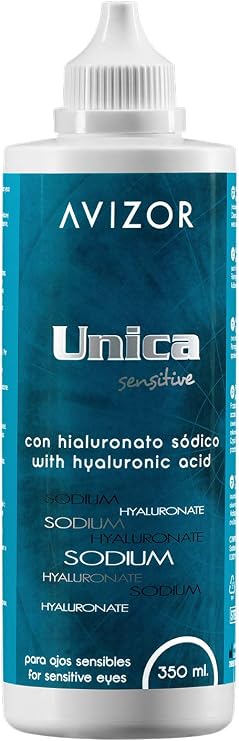 Single Solution Avizor Unica Sensitive. Solution for Cleaning and Disinfection of All Types of Soft Contact Lenses. 2 x 350 ml