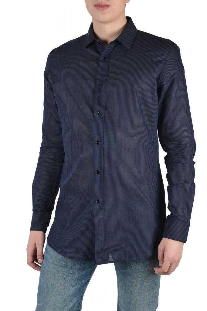 SAINT LAURENT Men's Multi-Color Long Sleeve Dress Shirt US 16 IT 41;