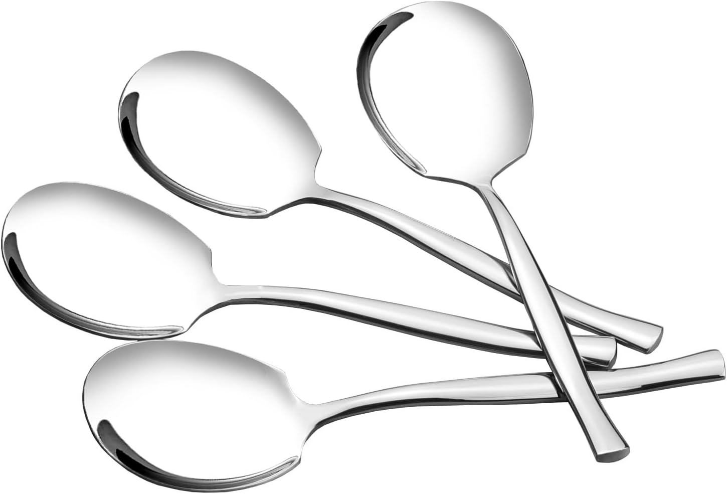 Jekiyo 4 Pieces Stainless Steel Large Buffet Serving Spoon for Dinner Table