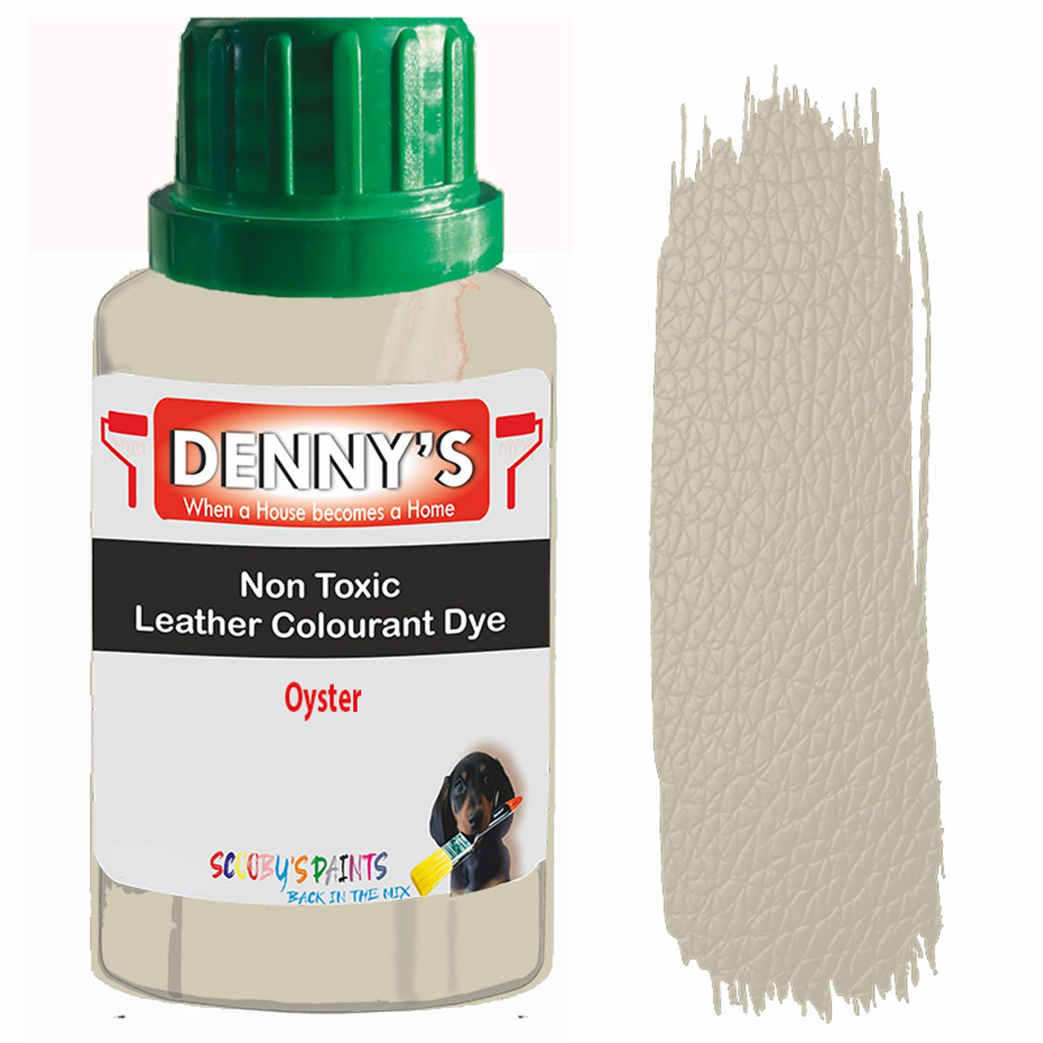 All in One Leather Colourant Self Seal Leather Dye Repair Paint for Furniture, Sofas, Car Seats (Oyster, 100ml Bottle)