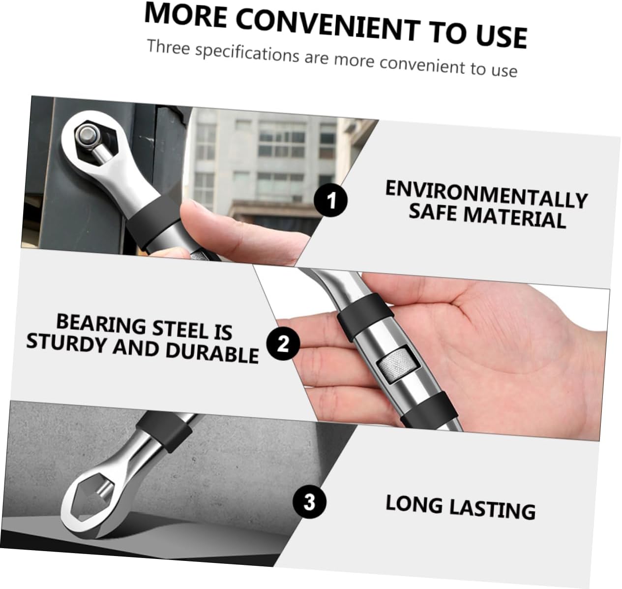 DOITOOL Nut Splitter Separator 3pcs Nut Crackers Rusty Nut Breaker Tool Splitter Breaker Set Auto Repair Nut Splitting Tools