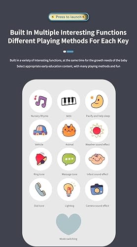 Miniatura 3 de Unicorn First Learning - Teléfono de juguete para bebés y niñas, sonidos, música, cesta de Pascua, juguetes con música, juguetes para bebés de 6 a