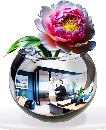 Skywin Espejo de escritorio, accesorios de cubículo de oficina, espejo grande de 8 pulgadas para accesorios de escritorio, espejo de escritorio