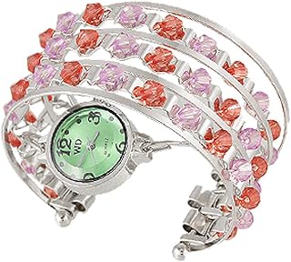 Qtqgoitem Lady Red Purple Plastic Crystal Inlaid Bracelet Watch (Model: 3ac 617 cc6 f7b 7ce)