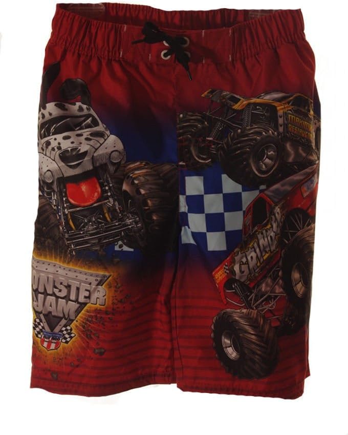 Monster Jam Swim Trunks Size 7, UV50+ Excellent Protection