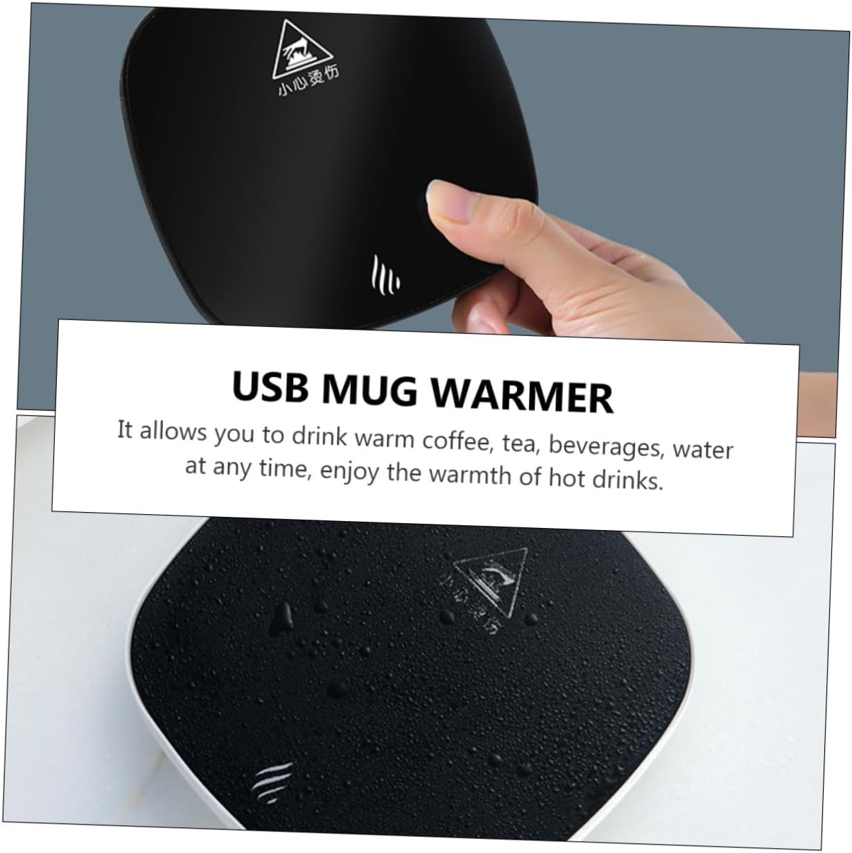 Compact USB Cup Warmer Mat Simple Design Constant Temperature for Home and Office Use Tea Lovers