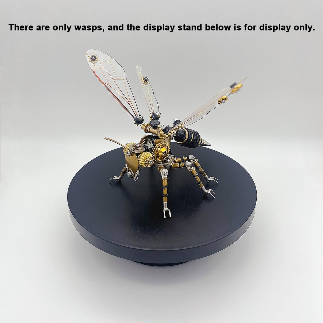 Rompecabezas de metal 3D para adultos, kit de montaje de avispas steampunk, más de 300 piezas de rompecabezas mecánicos de insectos, rompecabezas de rompecabezas para el cerebro, adorno