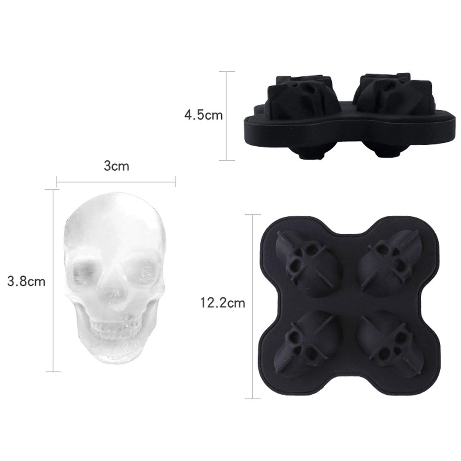 Bandejas de silicona para cubitos de hielo, moldes de cubitos de hielo para whis