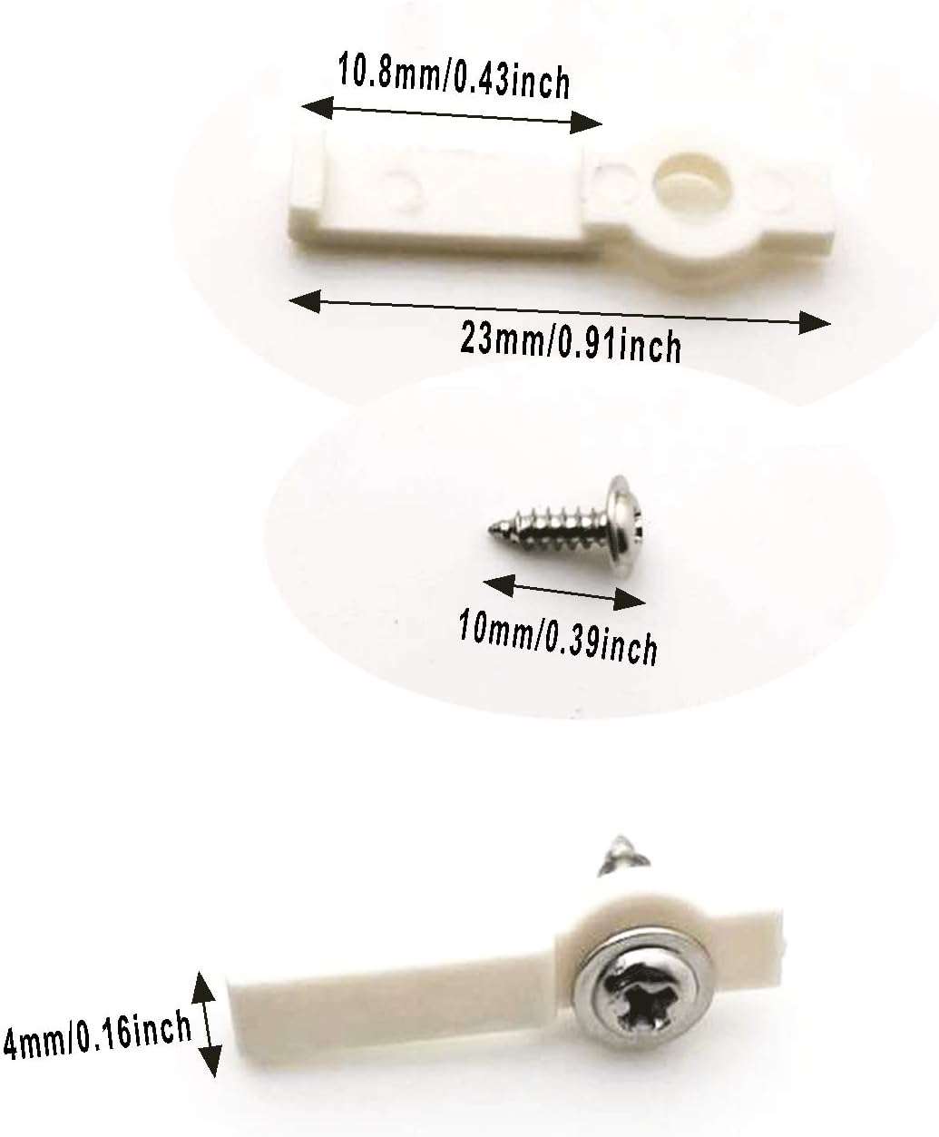 Markeny 150 Pieces LED Mounting Clips, 10mm LED Light Strip Mounting One Side Fixing Clips with 150 Pieces Screws for Fixing Light Strip