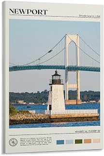 IkiCk Real Photo, Newport Print, Newport Wall Art, Newport Poster, Newport Photo, Newport Wall Decor, Rhod Poster for Room Aesthetics Canvas Wall Art Poster And Print 16x24inch(40x60cm)