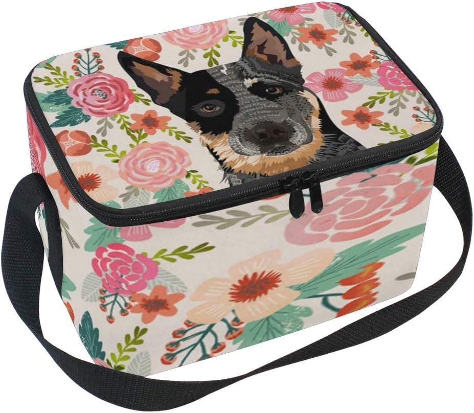dog print lunch bolsa