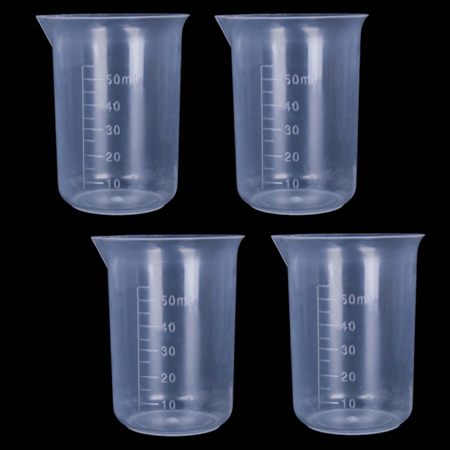 4-Piece 50ml Small Measuring Jug,5 ml Graduations, Easy to Read