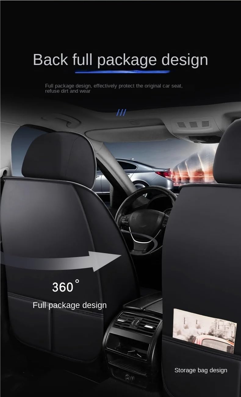 SWEPER Copri Seggiolino Auto Per Changan Cs15 Cs35 Plus/Coprisedile per auto stile universale/Protezione per seggiolino auto Coprisedile Auto(Black red 1 Seat)