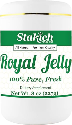 Stakich Fresh Royal Jelly pura, totalmente natural, sin aditivos, saboresconservantes añadidos, 8 onzas (8.01 oz) disponible en Yaxa Peru