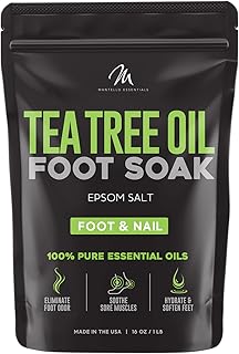 Mantello Tea Tree Oil Foot Soak for Foot Care - Foot Soaker for Use with a Feet Soaking Tub - Foot Soak Salts to Soften an...