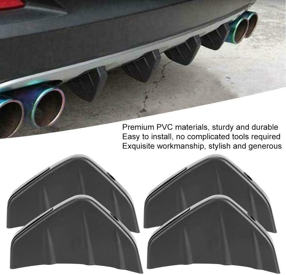 Spoiler dachowy 4 sztuk/zestaw tylny dolny zderzak samochodowy dyfuzor Spoiler płetwy rekina rozdzielacz skrzydełkowy uniwersalny zmodyfikowany(Carbon Fiber Look)