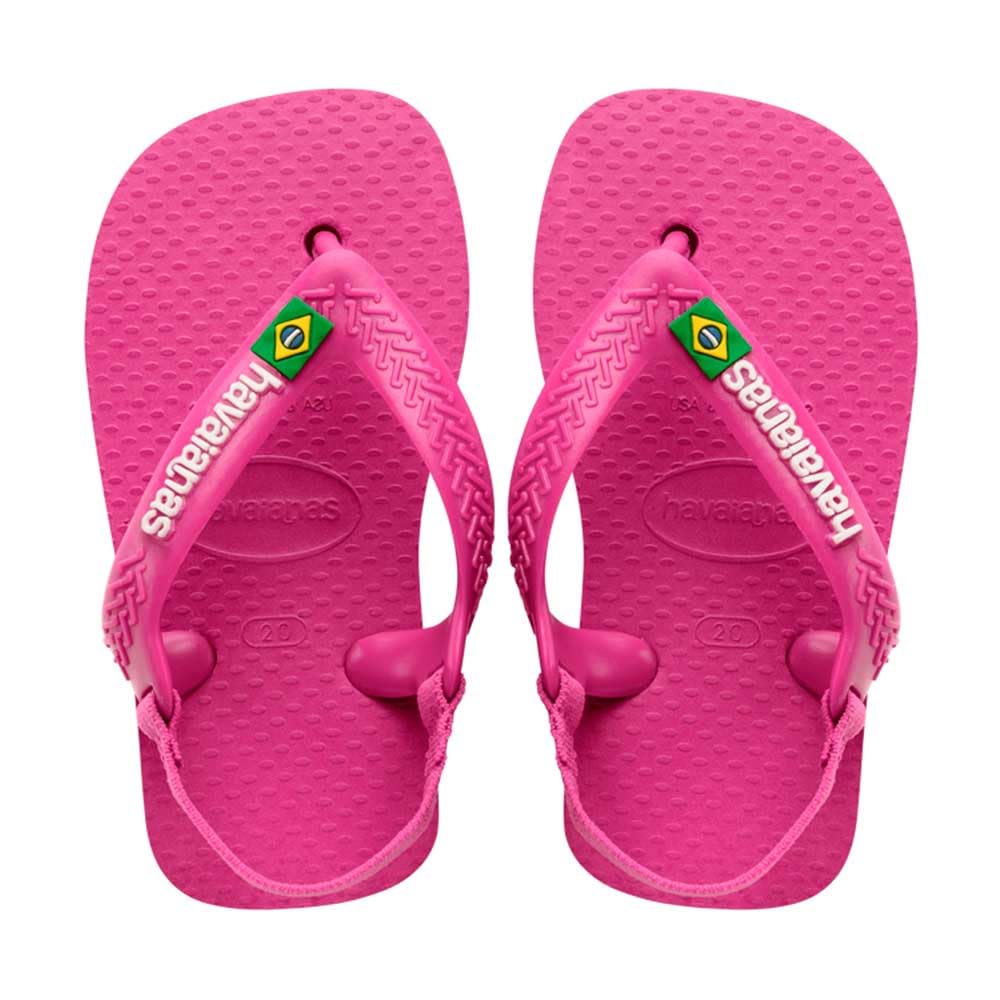 Havaianas Baby Brasil Logo II Unisex baby FlipFlop Rose Gum/Rose Gum 7 UK Child