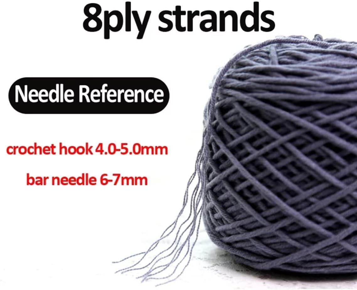 Häkelgarn für getuftete Teppiche, 100 m, 8-lagiges Polyester-Mischgarn, 100 g grobes Strickgarn zum Sticken, verschiedene Farben, ideal für Bastelprojekte