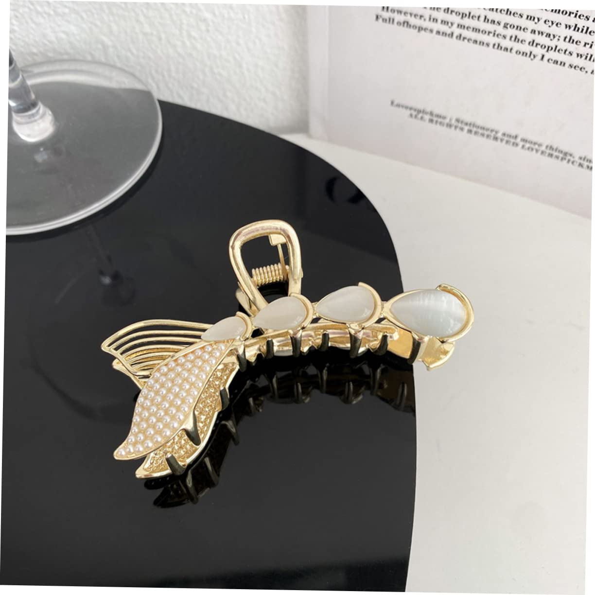 Healeved 5stücke Mermaid Haarklammer Mit Perlen Nonslip Haarclip Für Damen Stylische Haarklammer Für Hochsteckfrisuren Für Alltag Hochzeiten Reisen Und Mehr