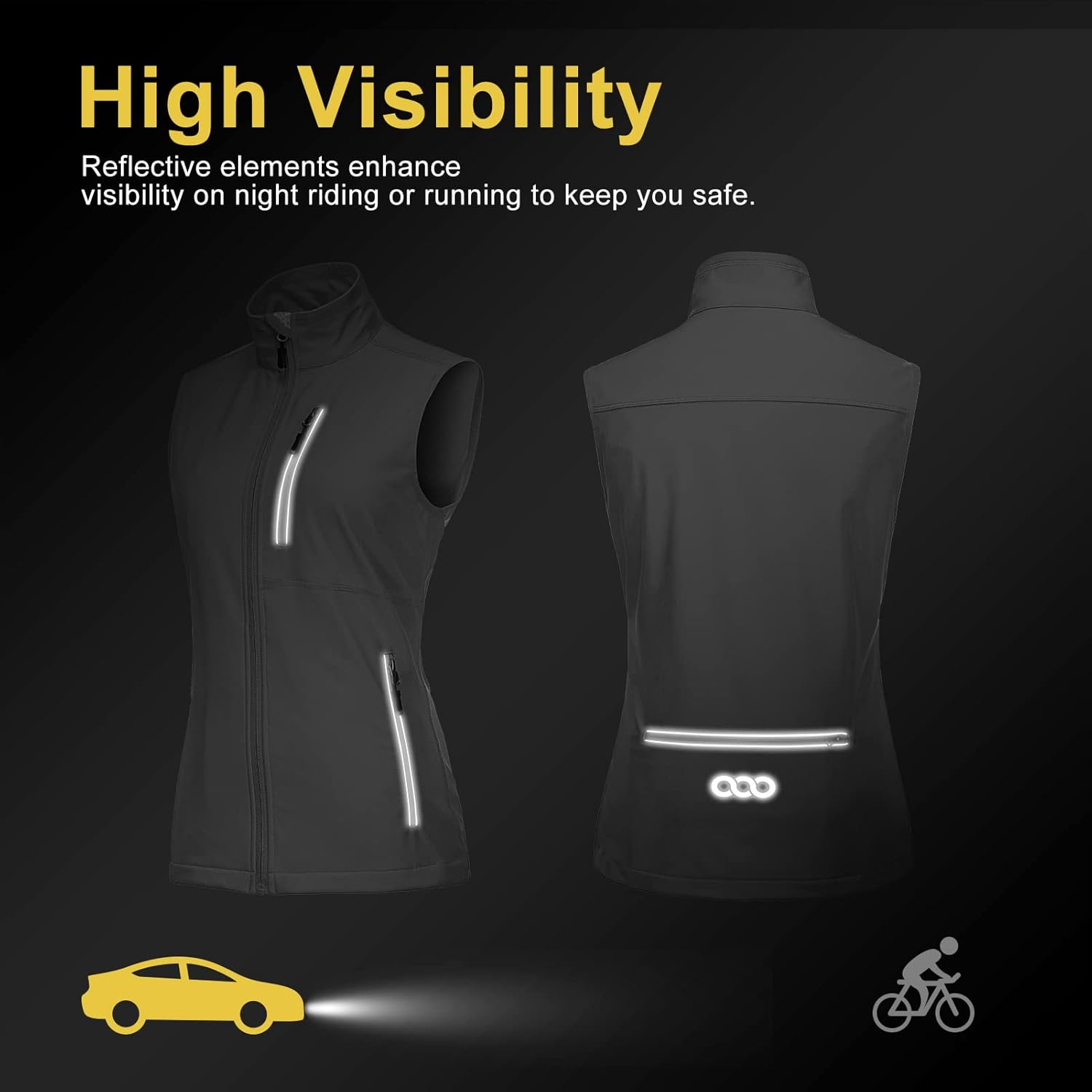 33,000ft Damen Leichte Laufweste Outdoor Softshell Weste Frau Ärmellose Jacke Winddichte Wasserdichte Atmungsaktive Vest Gilet für Laufen Golf Wandern - Image 5