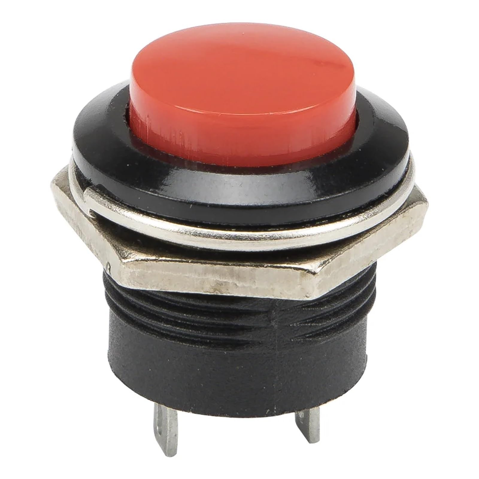 JNURGWLYH 100pcs / lot R13-507 16mm Reset - Off Round Push Button Switch pushbutton(Rosso)