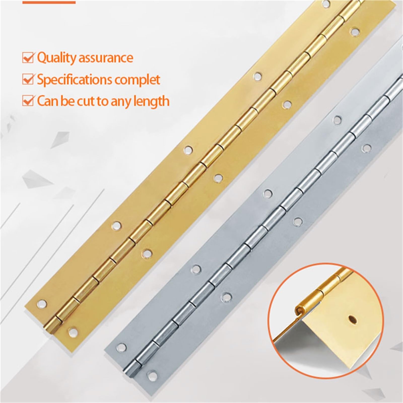 Cerniere Per Ante Cucina 8 10 12 16 20 24 Inch Piano Hinges Heavy Duty Stainless Steel 304 Continuous Hinge 270 Degree Long Cabinet Cupboard Furniture(8 inch)