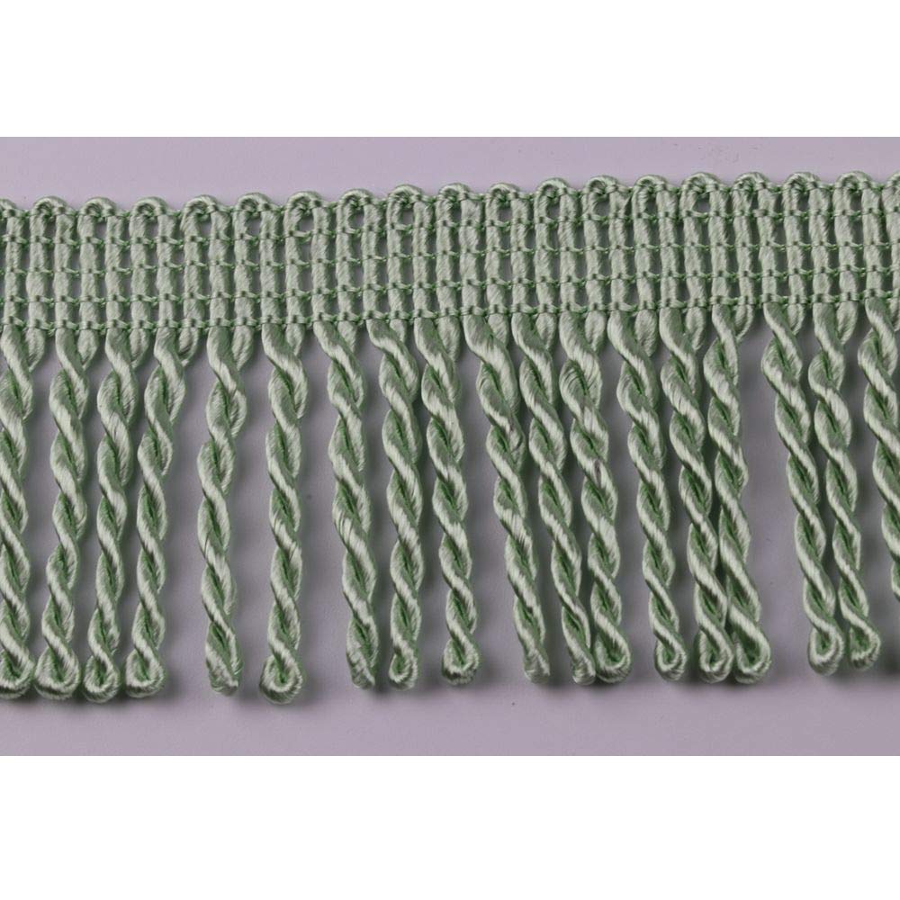 HEARTWISH Frangia per tende, 6,3 cm di larghezza, 4,6 m di lunghezza, finiture in tessuto e abbellimenti per tende, pesi per tende, frange per cucito, decorazioni fai da te, nero, oro, bianco