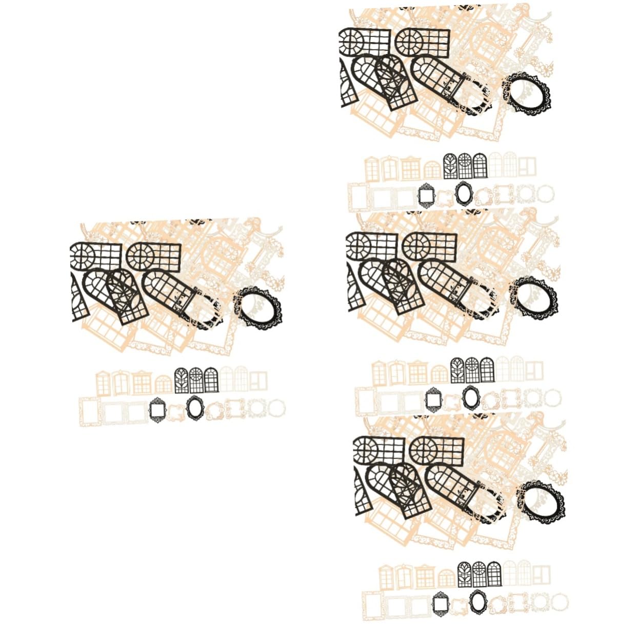 ARTIBETTER 4 Set Carta Di Materiale Cavo in Rilievo Forniture Per Riviste Estetiche Diario Journaling Pizzo Mestiere Carta Per Decoupage Vintage Accessori Per Album 40 Pezzi*4