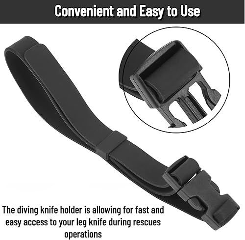 Miniatura 5 de Correas de cuchillo de buceo, correas de goma de liberación rápida para cuchillos de buceo, cinturón de repuesto para cuchillos de buceo